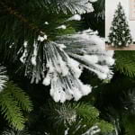 White snow flocked Christmas tree
